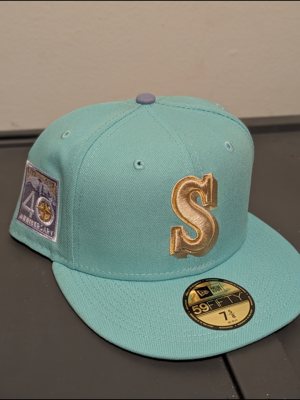 New Era Seattle Mariners Block S Capanova Squidward 40th Anniversary 7 5/8